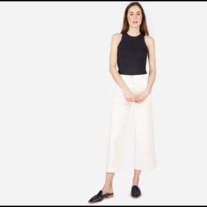 Everlane White The Wide Leg Crop NWT 00